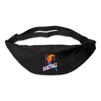 Basketball Basketballspieler Spieler Vintage Bunt - Gürteltasche - Schwarz - Vorne