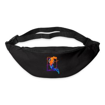 Basketball Basketballspieler Spieler Vintage Bunt - Gürteltasche - Schwarz - Vorne