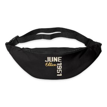 Born in June 1951 Gift June 1951 Birthday - Bum bag - black - Front