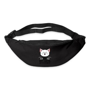 Du bist lustig Dich töte ich zuletzt Katze Spruch - Gürteltasche - Schwarz - Vorne