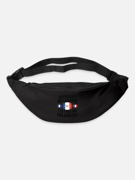 Au Rugby Un Caramel C'est Pas Une Friandise - Sac banane - noir