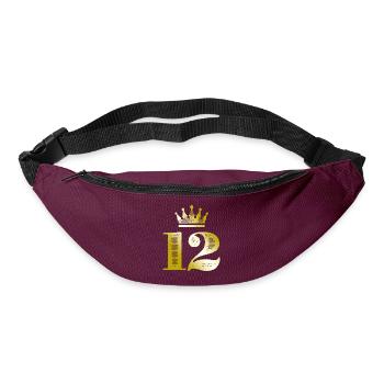 12 Chiffres Couronne Or - Sac banane - bordeaux  - Devant