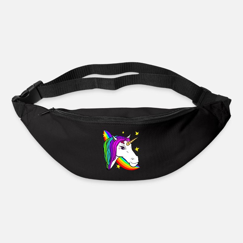 Unicorn and rainbow - Bum bag - black