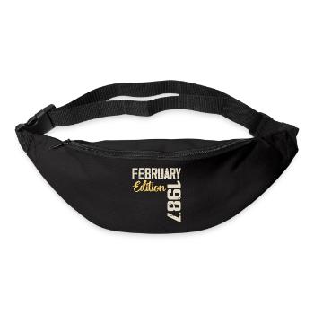 Février 1976 Anniversaire Février 1976 Rétro - Sac banane - noir - Devant