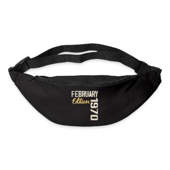Février 1970 Anniversaire Février 1970 Rétro - Sac banane - noir - Devant