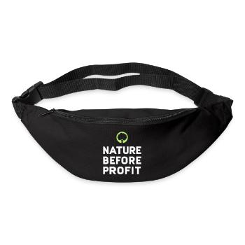 Nature Before Profit | Forest trees nature love of nature - Bum bag - black - Front