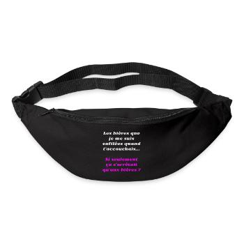 Les bières que je me suis enfilées... Si seulement - Sac banane - noir - Devant