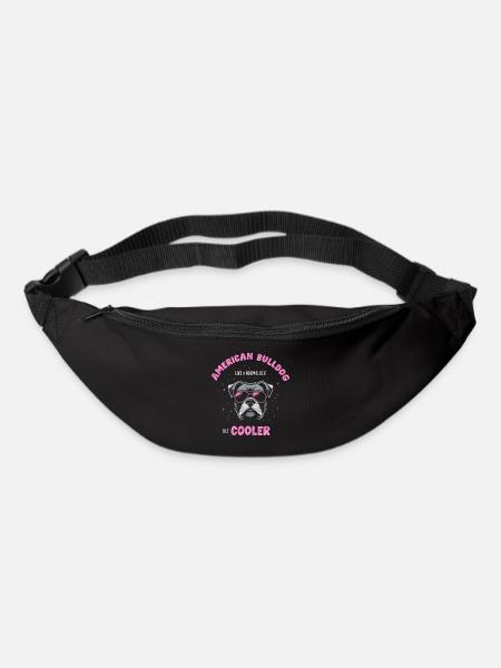 American Bulldog normal dog but cooler - pink - Gürteltasche - Schwarz