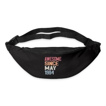 Mai 1984 Anniversaire 1984 Retro 1984 Mai Vintage - Sac banane - noir - Devant