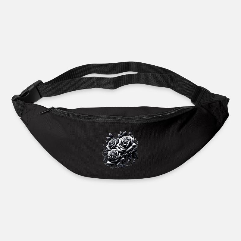 Illustrations de Roses gothiques - Sac banane - noir