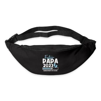 Futur papa 2023 chargement en cours - Sac banane - noir - Devant