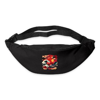 Japanese Art Sea Waves with Sun - Comic - Bum bag - black - Front