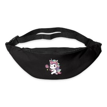 Cute Unicorn as Tennis Tennis Player - Lust - Bum bag - black - Front
