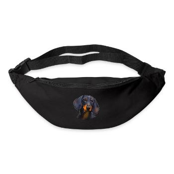 Teckelnoir et feu (sans texte) textilesfoncés - Sac banane - noir - Devant