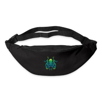 Pieuvre aux yeux rouges - Sac banane - noir - Devant