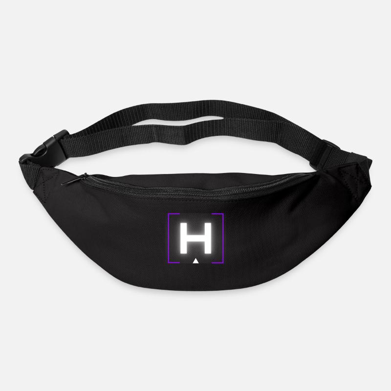 Buchstabe "H" - Gürteltasche - Schwarz