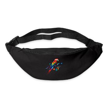 Abstrakter Ara - Gürteltasche - Schwarz - Vorne