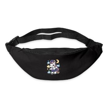 Kawaii unicorn wearing school uniform - Bum bag - black - Front