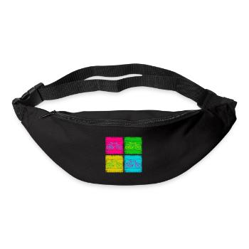 Vélo Vélo Vélo Pop Art idée cadeau - Sac banane - noir - Devant