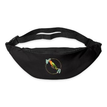 Parrot Flower Bird Watching Animal Pet - Bum bag - black - Front