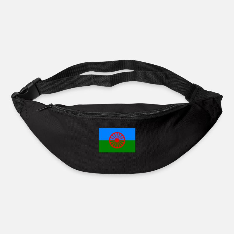 Flagge der Roma - Gürteltasche - Schwarz