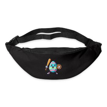 Easter Baseball Egg, Baseball Player Spring Festival - Bum bag - black - Front