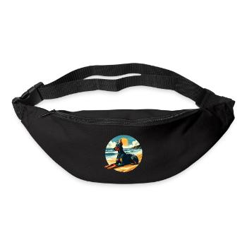Doberman On The Beach - Bum bag - black - Front