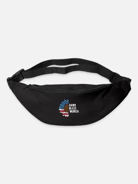 Gawd Bless Murica 4th of July Memes Fourth of - Bum bag - black