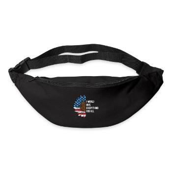 I Will Give Everything for US Patriotic American - Bum bag - black - Front