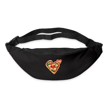 Pizza / Fast Food / Italienisch / Margherita - Gürteltasche - Schwarz - Vorne