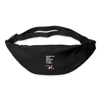 The more you weigh, the harder you are to kidnap. - Gürteltasche - Schwarz - Vorne
