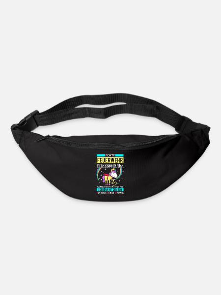 Feuerwehr Prinzessin - Einhorn - Gürteltasche - Schwarz