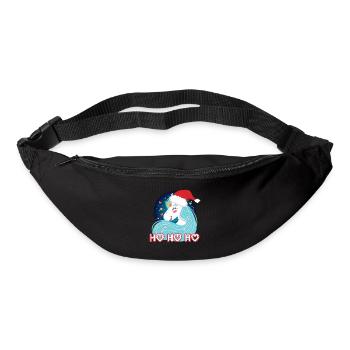 Ho ho ho Noël Unicorn - Sac banane - noir - Devant