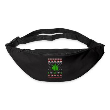 drummer ugly christmas jumper - Bum bag - black - Front
