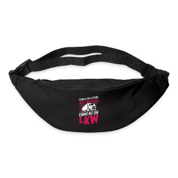 LKW-Fahrerin Shirt · Lastwagen · Truck Prinzessin - Gürteltasche - Schwarz - Vorne