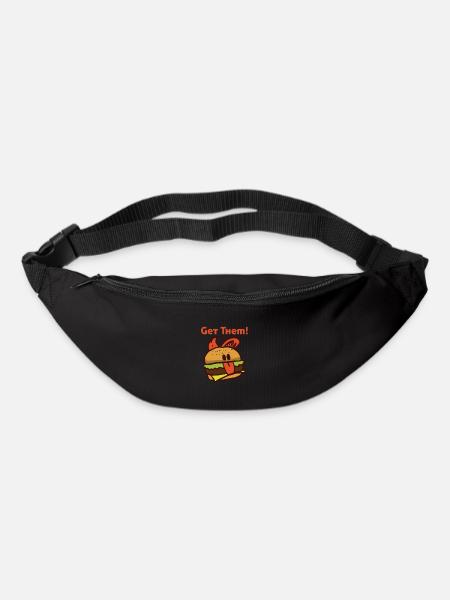 Burger lecker Fleisch Rind Geschenk essen - Gürteltasche - Schwarz