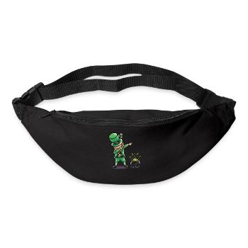 St Patricks tenue de jour T-Rex cadeau Bière Irlande - Sac banane - noir - Devant