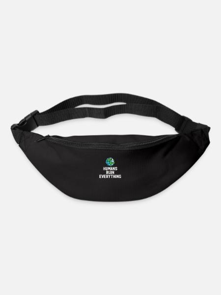 Les humains gâchent tout - Gardez la Terre propre Animal - Sac banane - noir