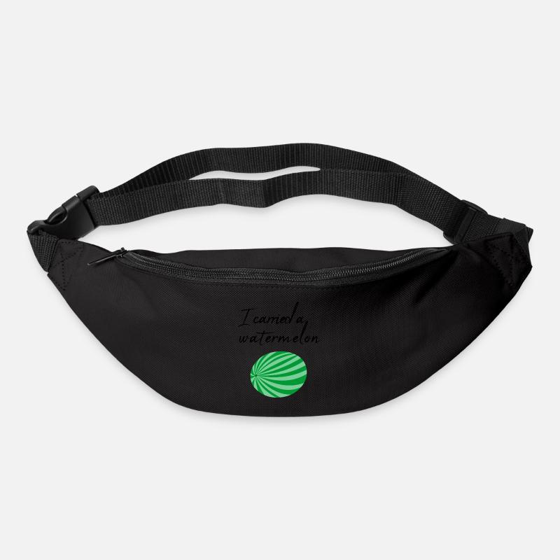 Je portais une pastèque / cadeau - Sac banane - noir