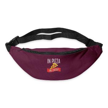 Pizza Design Geschenke mit Spruch - Gürteltasche - Burgunderrot - Vorne