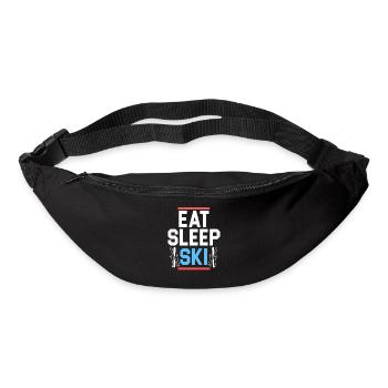 Eat Sleep Ski t-shirt - Gürteltasche - Schwarz - Vorne