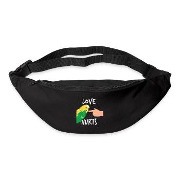 Budgie T-Shirt Perroquet cadeau drôle - Sac banane - noir - Devant
