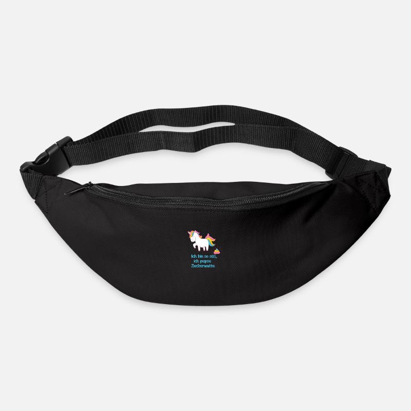 Zuckerwatte Einhorn - Gürteltasche - Schwarz