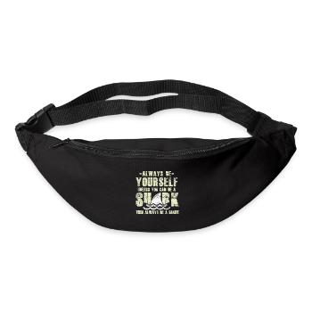 Requin poisson surfeur pêche océan mer cadeau - Sac banane - noir - Devant