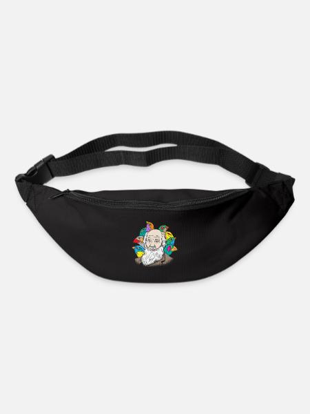 Charles Darwin Portrait Gift Evolution - Bum bag - black