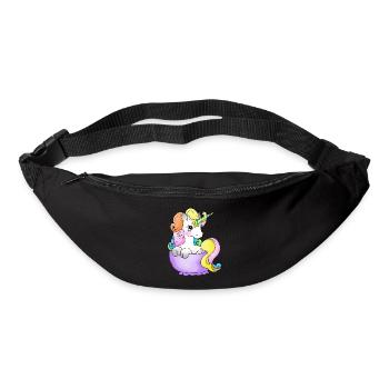 Einhorn in der Tasse - Gürteltasche - Schwarz - Vorne