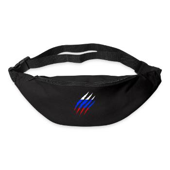 Drapeau de la Russie fan football Coupe du monde - Sac banane - noir - Devant