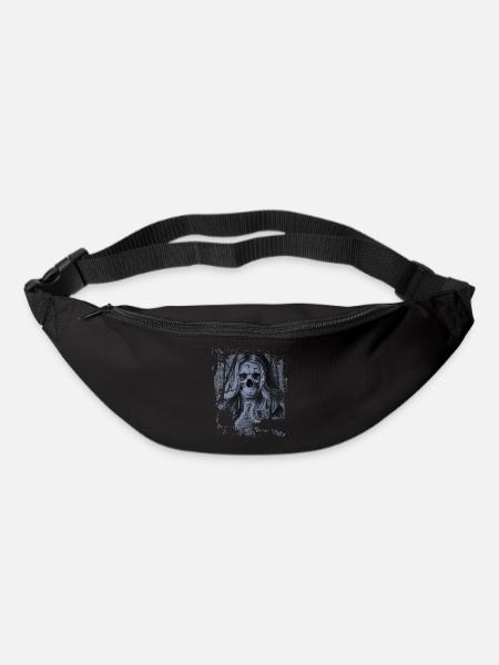 Skull fille bleu - Sac banane - noir