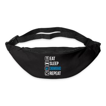 Eat Sleep Snowboard Repeat - Gürteltasche - Schwarz - Vorne