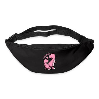 Mamasaurus - Graphique drôle de dinosaure - Sac banane - noir - Devant